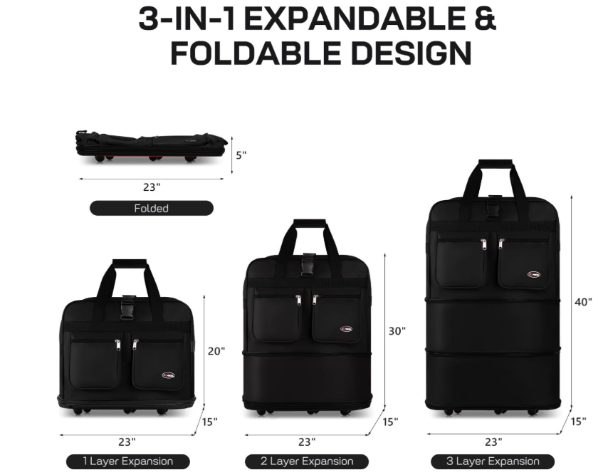 NEW Expandable Bags on Wheels by NY Xpress -