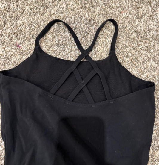 Pre-Owned Strappy Leotard Athleta Girl Medium Child Black Gymnastics Jazz