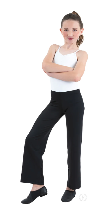 New Pants Eurotard 44555 Black Bootcut Multiple Sizes Jazz Tap