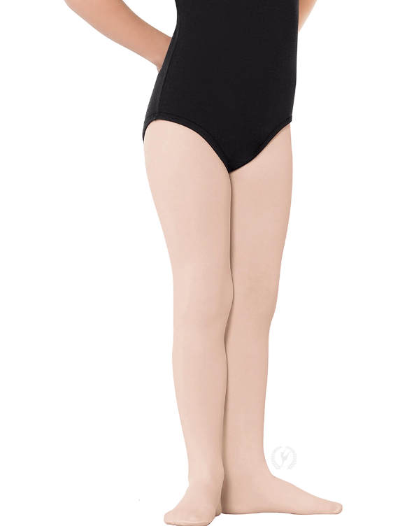 New Tights Eurotard 215C Girl's Footed True Non Run Microfiber Tights