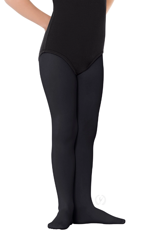 New Tights Eurotard 215C Girl's Footed True Non Run Microfiber Tights