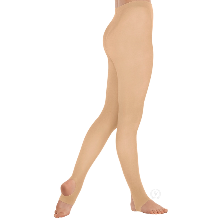 New Tights Eurotard 217 Women's Stirrup True Non Run Microfiber Tights