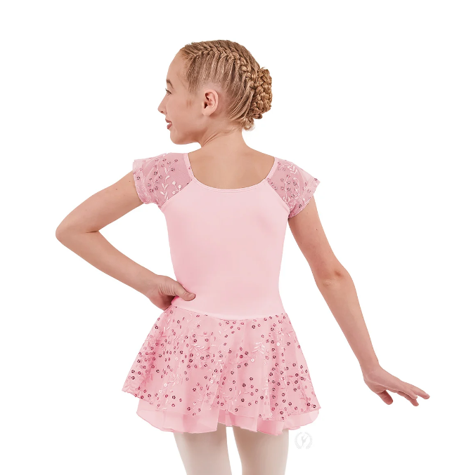 New Leotard Dress Eurotard 05250C Sparkle Short Sleeve Ballet Tap