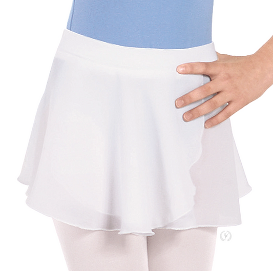 Pre-Owned Skirt Eurotard 41127C Small Child White Pull On Mock Wrap Skirt Ballet