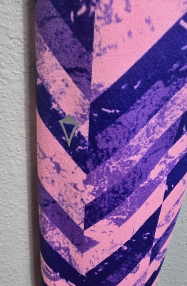 Pre-Owned Leggings Iviva Pink Purple Chevron Large Child Jazz Gymnastics