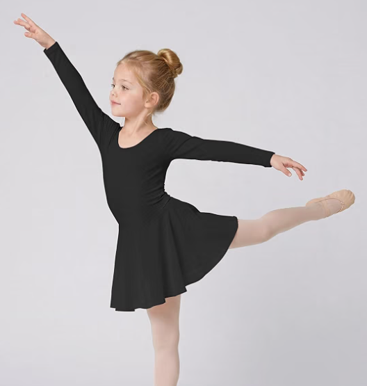 Pre-Owned Leotard Dress XXS Child 2-4 Black Short Sleeve Cross Back Ballet Tap (Copy)