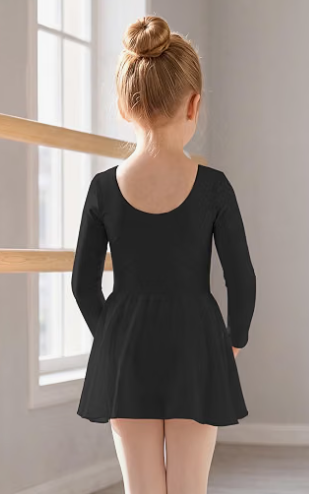 Pre-Owned Leotard Dress XXS Child 2-4 Black Short Sleeve Cross Back Ballet Tap (Copy)