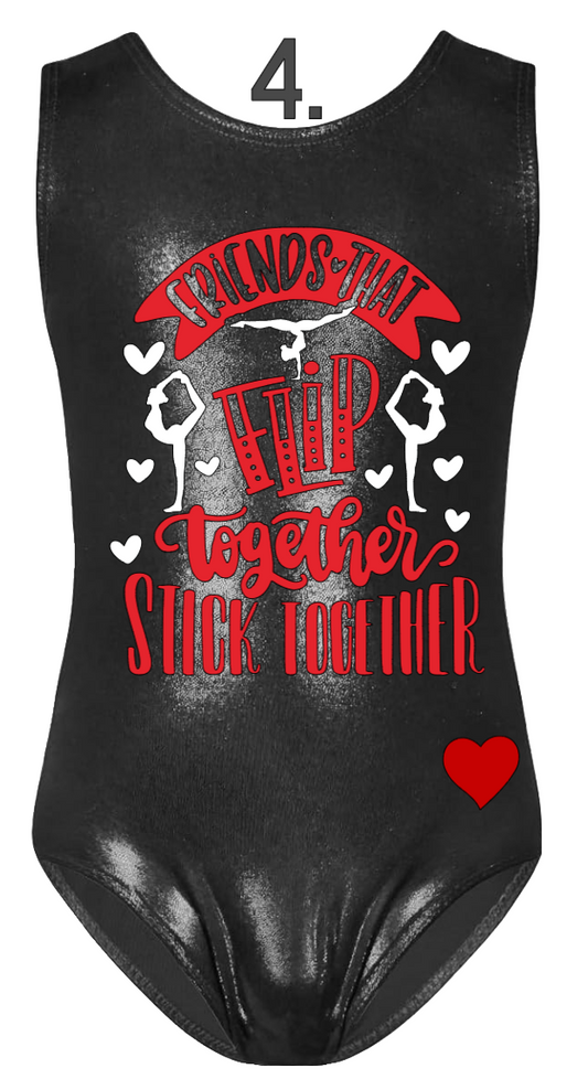 Custom Valentine Leotards - Design 4 Friends that Flip Together
