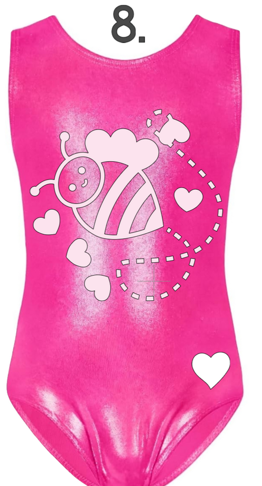 Custom Valentine Leotards - Design 8 Bee Heart