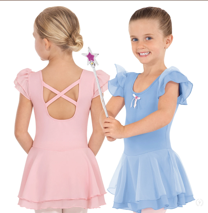 NEW Leotard Dress Eurotard 0206 Multiple Colors Child Sizes Flutter Sleeve Ballet