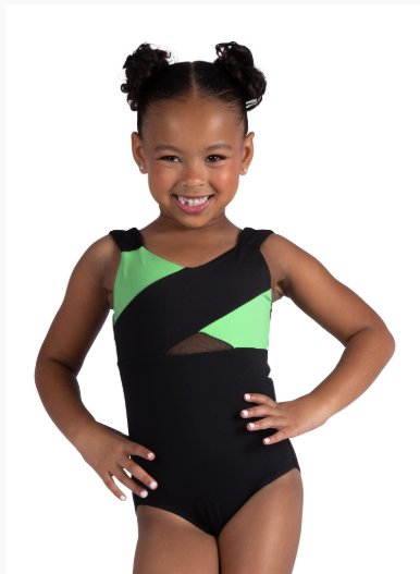 New Leotard Danz N Motion 26110C 2 tone Tank with Mesh insert Convention wear