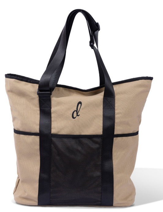 New Dance Bag Danz N Motion B26523 Everyday Dance Tote Taupe Large Canvas
