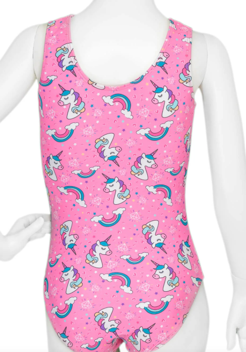 NEW Leotard Destira Unicorn Magic Child XL Pink Tank Tumbling Acro