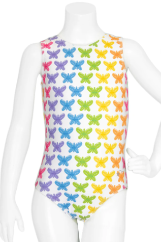 New Gymnastics Leotard Destira  Butterfly Child Small Includes Scrunchie Acro