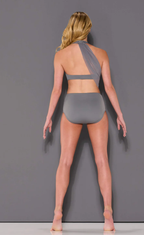 Pre-Owned Costume Small Adult Gray Leotard Kelle Jazz Contemporary Lyrical