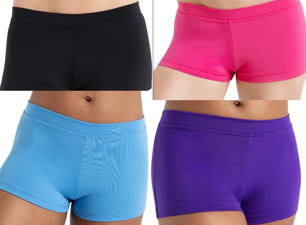 New Shorts Capezio TB113C Boycut Lowrise Black or Nude Shorts