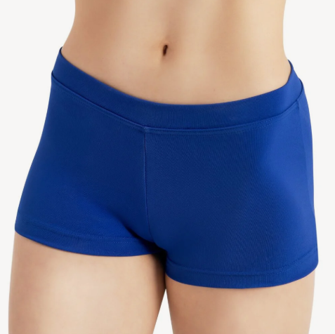Pre-owned Shorts by Capezio TB113 Low Rise Boy Cut Royal Blue 6x-7 Child