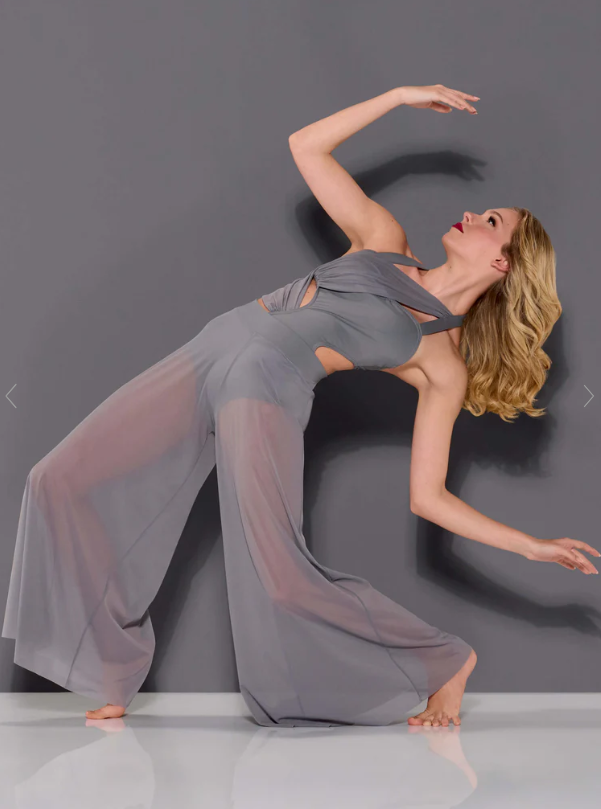 Pre-Owned Costume Medium Adult Blue Kelle 5404/3850 Sheer Contemporary Jazz Modern