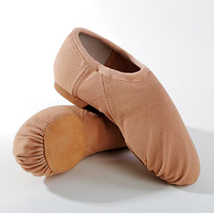 New Jazz Shoes DUX Canvas Split Sole Slip On Black and Tan