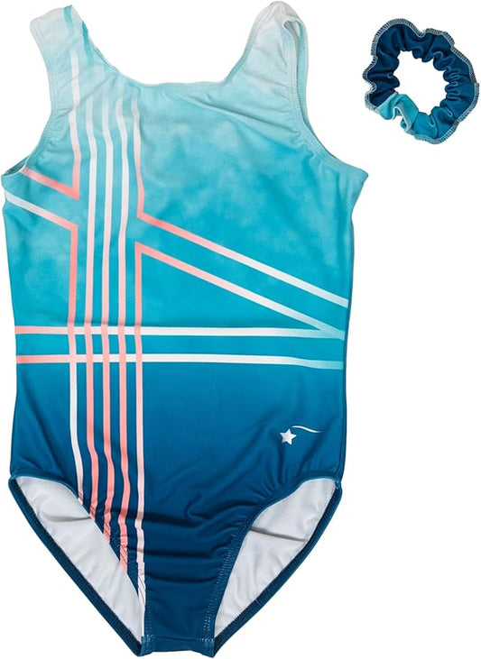 New Gymnastics Leotard Destira Slay The Day Teal Child and adult