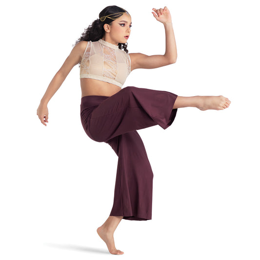Pre-Owned Costume Pants 10th House TH22050 Burgundy Medium Child Contemporary Jazz Acro