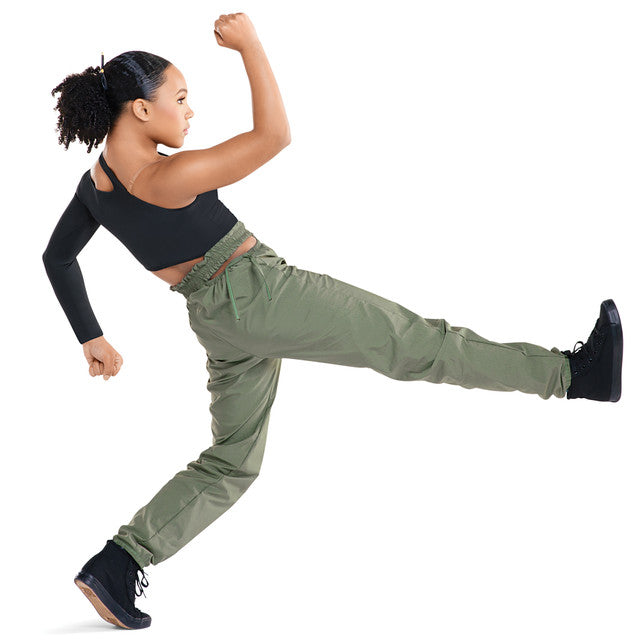 Pre-Owned Costume Medium Adult Green 10th House TH25259 Jazz Hip Hop Contemporary 2 pc Pants One sleeve