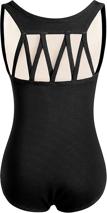 Pre-Owned Leotard Small Adult black Cotton Tank with Strappy Back