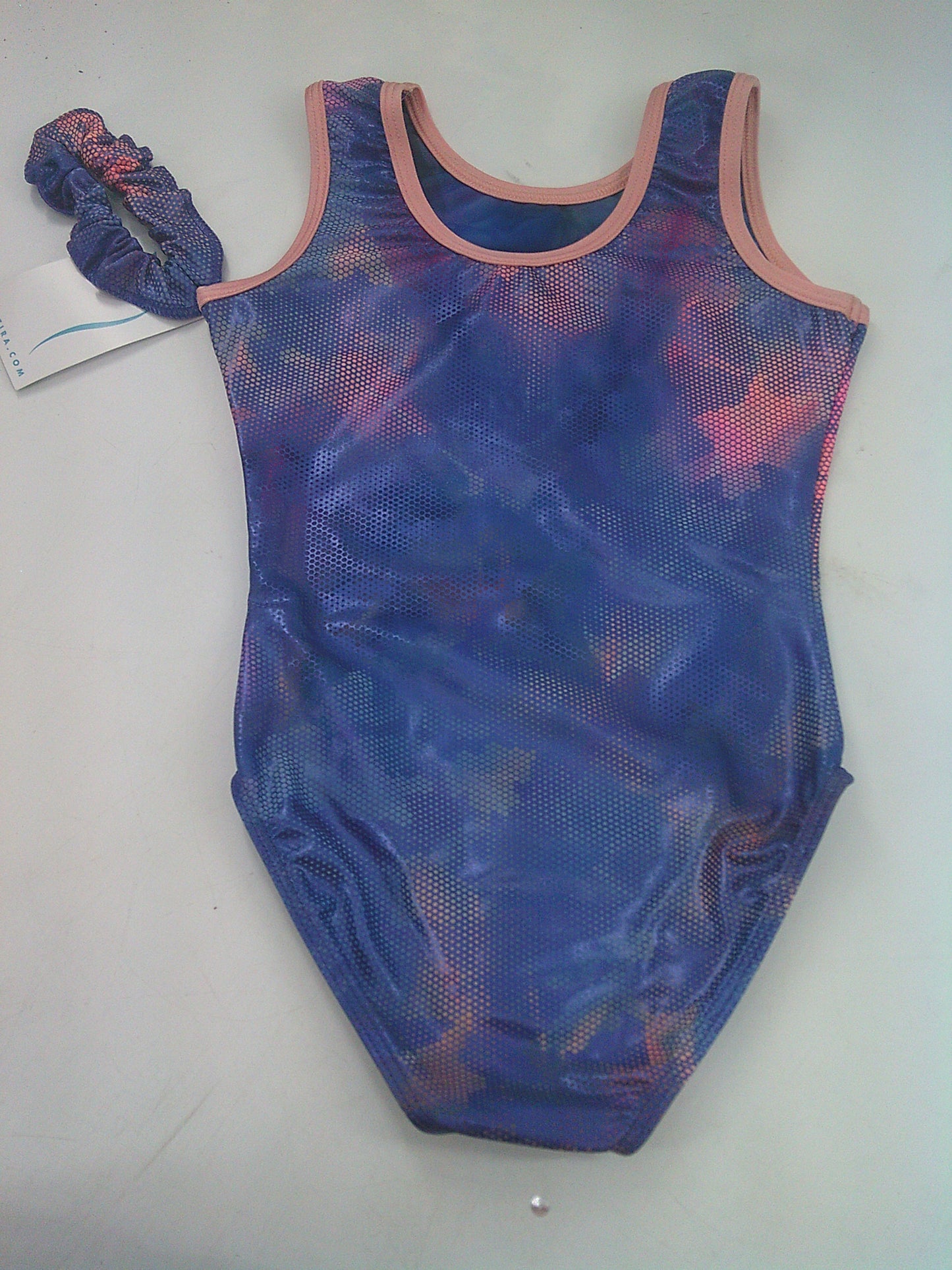 Pre-Owned Gymnastics Destira Vintage Camo Child Sizes Pink Blue Purple Acro