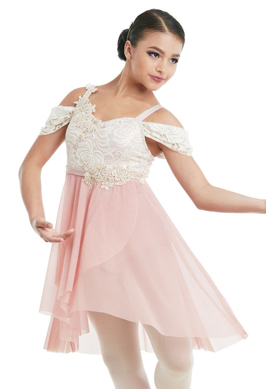 Pre-Owned Costume Weissman 10935 Large Adult Pink Dress Contemporary Rhinestone