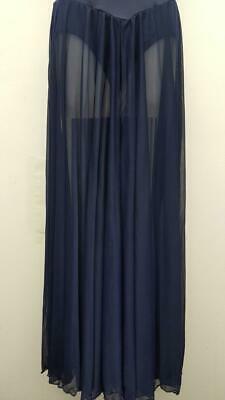 Pre-Owned Costume Medium Adult Blue Body Wrappers P755 Lyrical Ballet Contemporary Dress Leotard Mesh