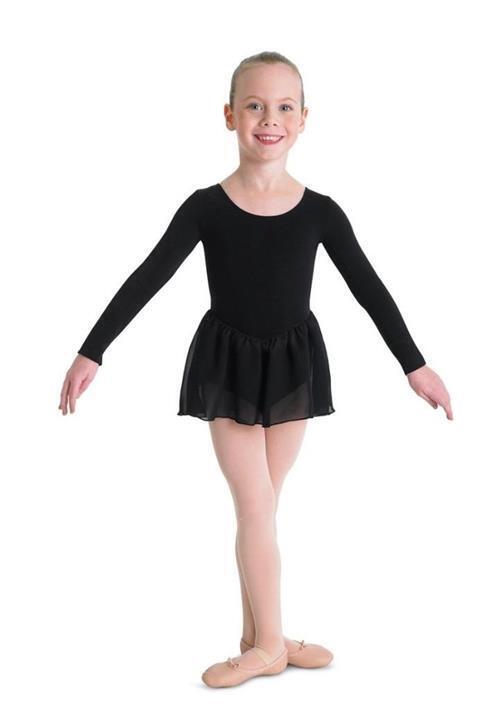 Pre-Owned Dress Leotard XS Child Long Sleeve Sparkle Skirt Ballet Tap