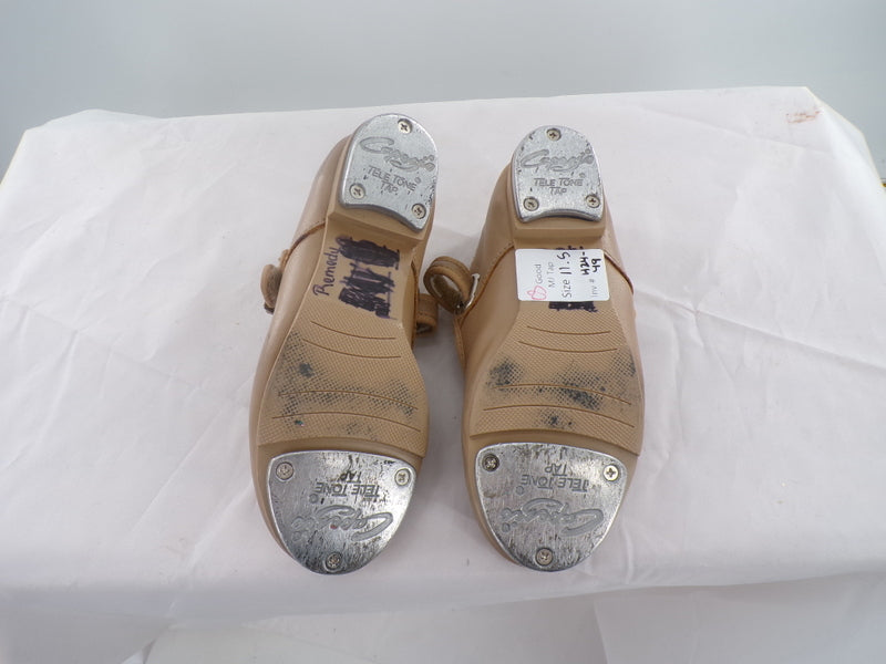 Pre-Owned Tap Shoes Capezio Little Kid 12.5M Mary Jane Leather Loop Strap
