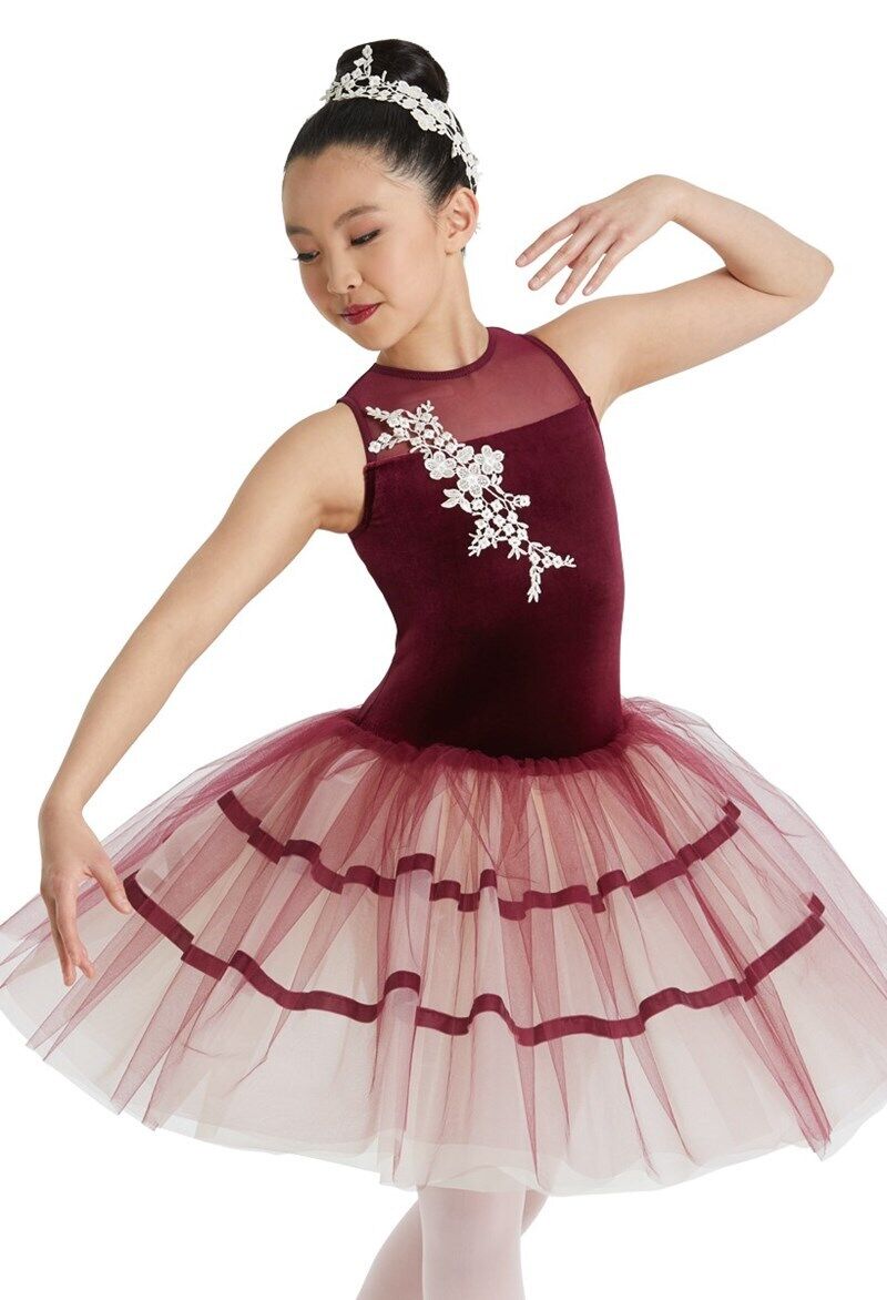 Pre-Owned Costume Weissman  11683 Medium Child Burgundy  Ballet