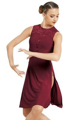 Pre-Owned Costume Weissman  10803 Medium Adult Burgundy Lyrical