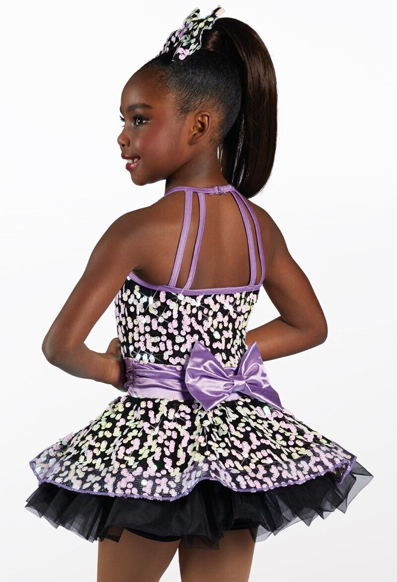 Pre-Owned Costume Weissman  12478 Small Child Lavender Tutu Dress Jazz Tap Sequin