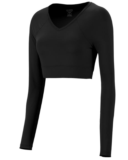 Pre-Owned Crop Top Augusta   Small Adult Black  Cheer Jazz