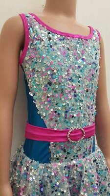 Pre-Owned Costume Curtain Call E1389 Medium Child Colorful Jazz Ballet
