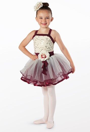 Pre-Owned Costume Weissman  12924 Intermediate Child Maroon  Ballet
