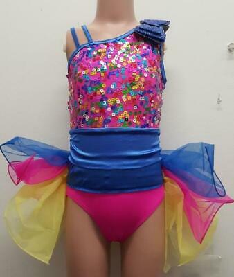 Pre-Owned Costume Weissman  10735 Intermediate Child Multiple Colors  Jazz