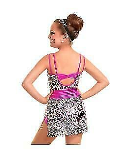 Pre-Owned Costume Curtain Call E1247 XL Child Pink Sequin Dress Jazz Tap