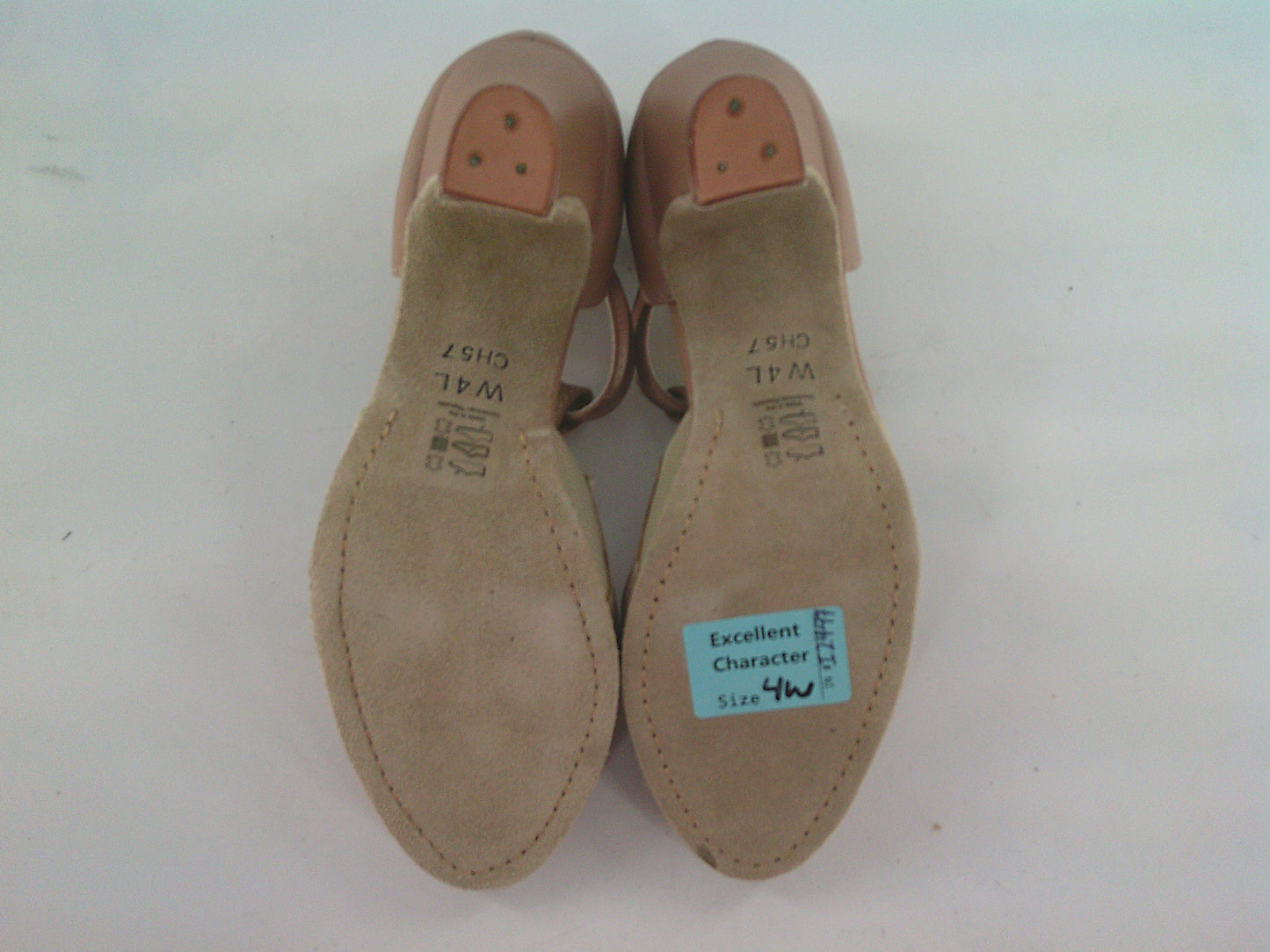 Pre-Owned Ballroom Shoes So Danca Youth 4W Strappy Heel Leather T-Strap