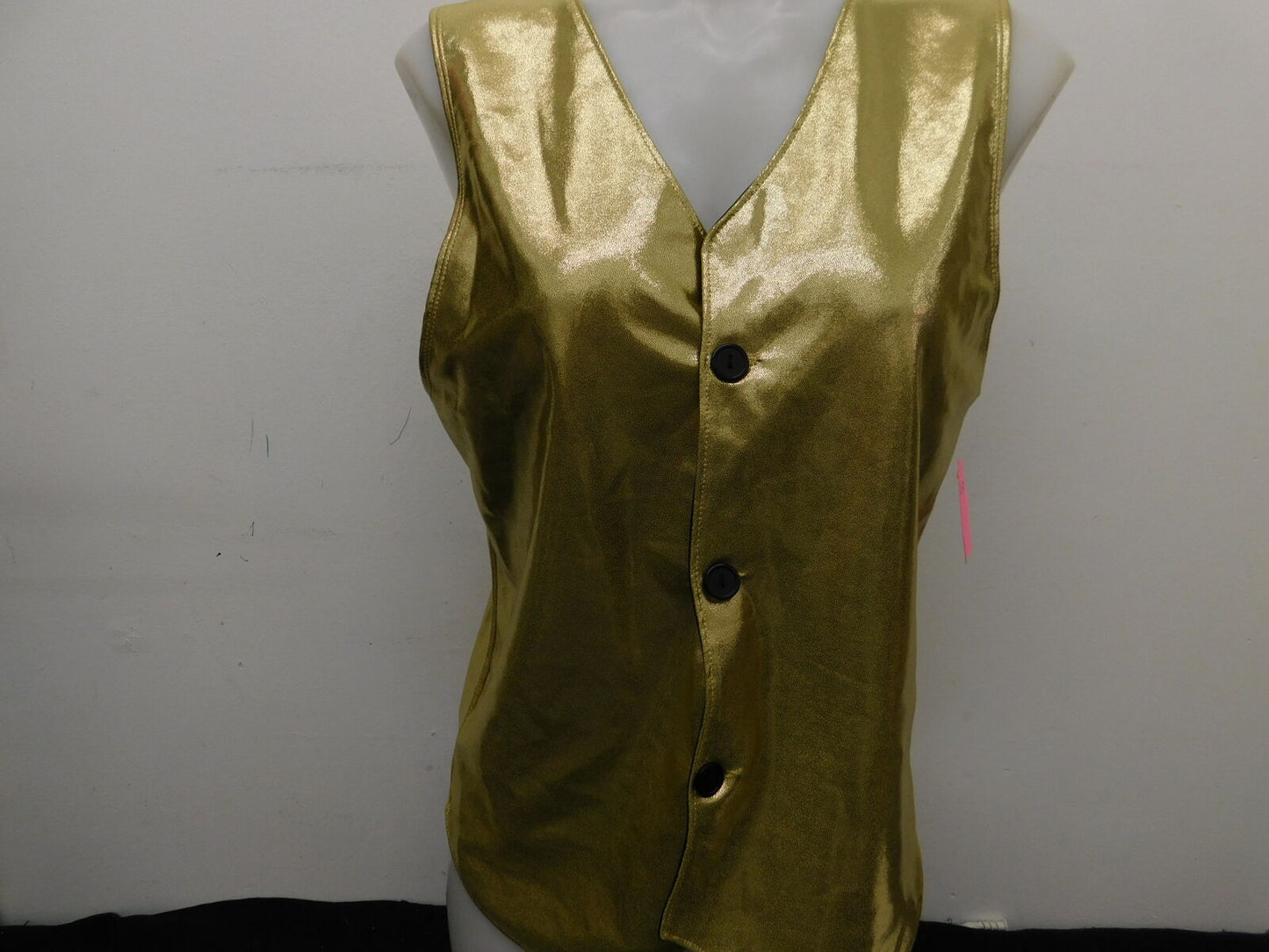 Pre-Owned Vest Double Platinum   Small Adult Gold  Tap Jazz Broadway