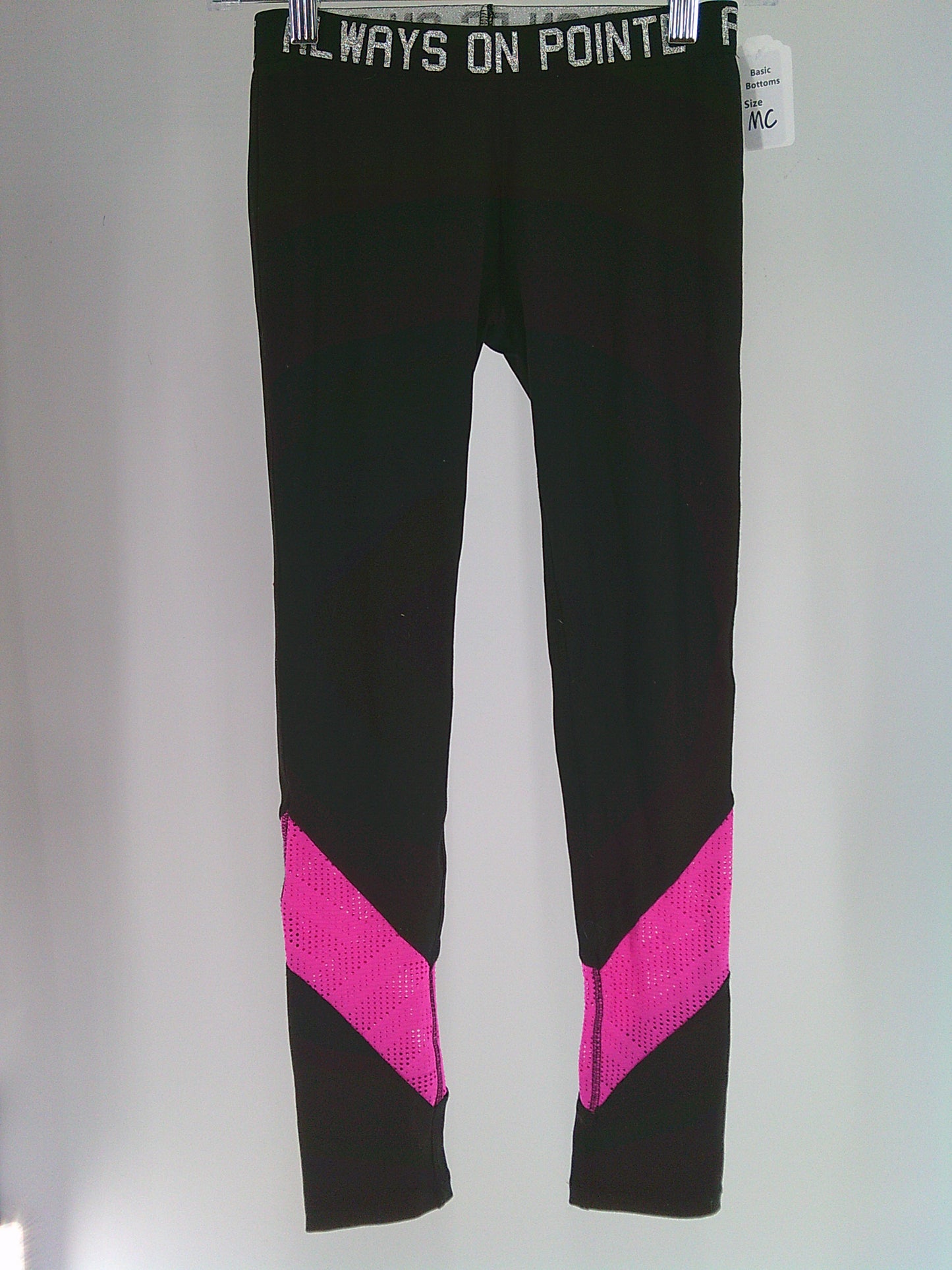Pre-Owned Leggings SO   Medium Child Black Pink  Ballet Pointe