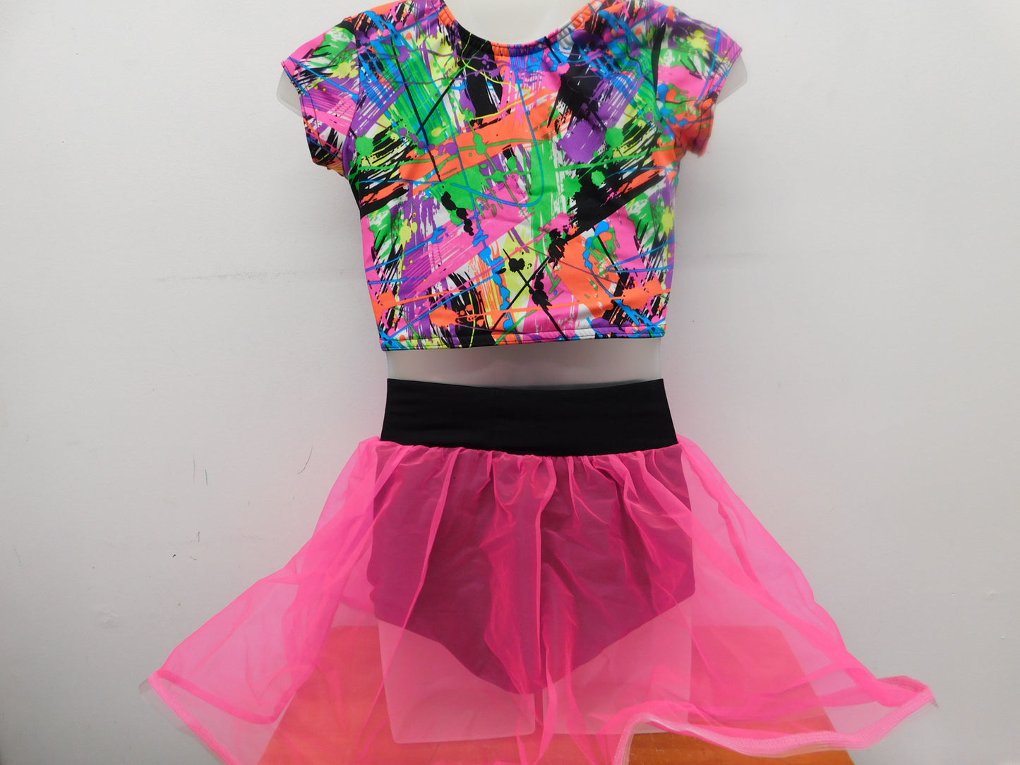 Pre-Owned Costume Kelle   Medium Child Bright Colors 2 pc Jazz
