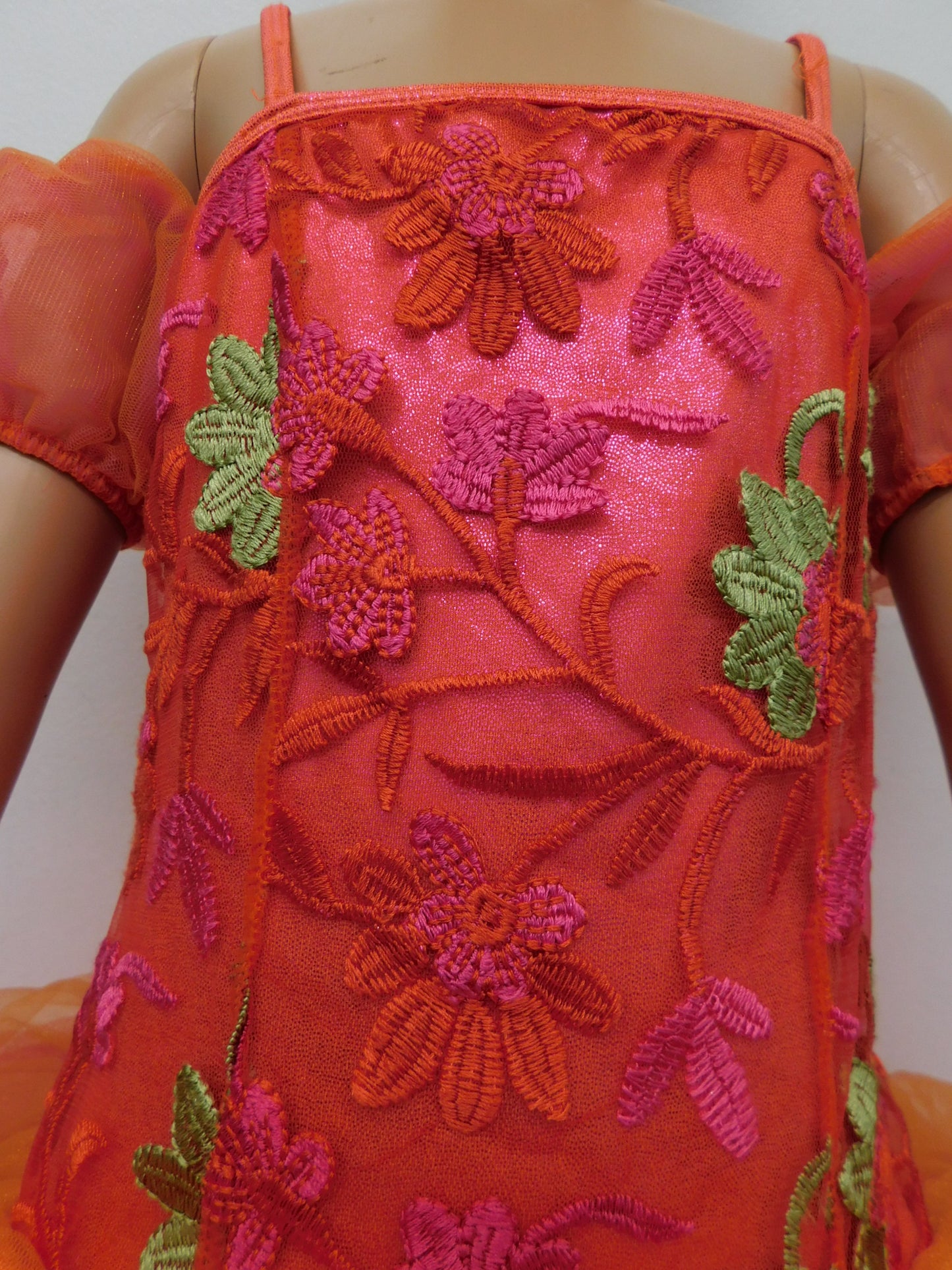 Pre-Owned Costume Curtain Call  C505 Medium Child Orange  Ballet