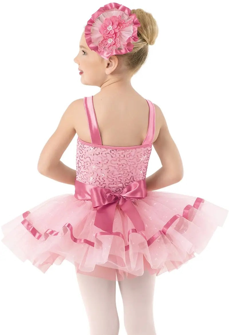 Pre-Owned Costume Weissman 10563 Small Child Blue Tutu Ballet Sequin