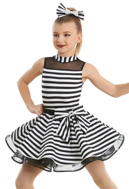 Pre-Owned Costume Weissman 11183 Medium Child Black Stripes Jazz Jailhouse Rock