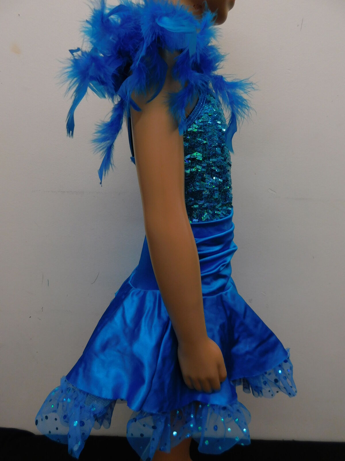 Pre-Owned Costume Curtain Call  E1231 Medium Child Turquoise  Jazz