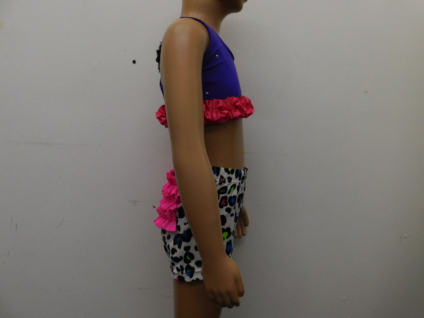 Pre-Owned Costume Balera  Balera Colorful Cheetah Ruffles Small Child Bright Colors