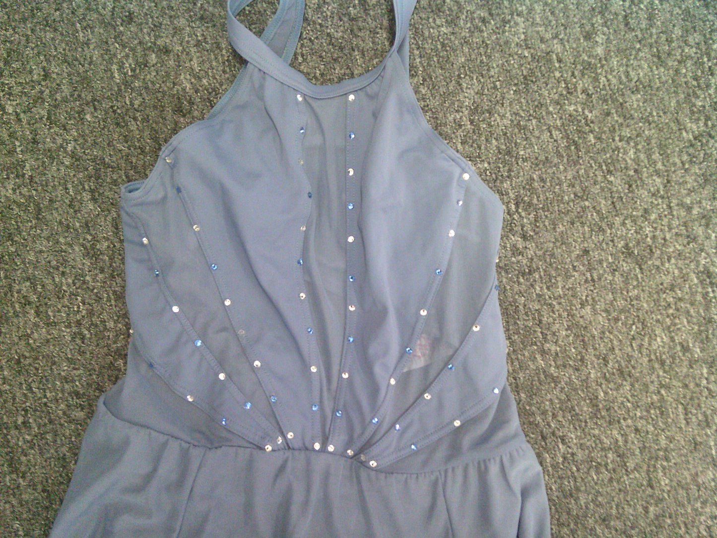 Pre-Owned Costume Balera  D11656 Small Adult Slate Blue  Contemporary Rhinestones